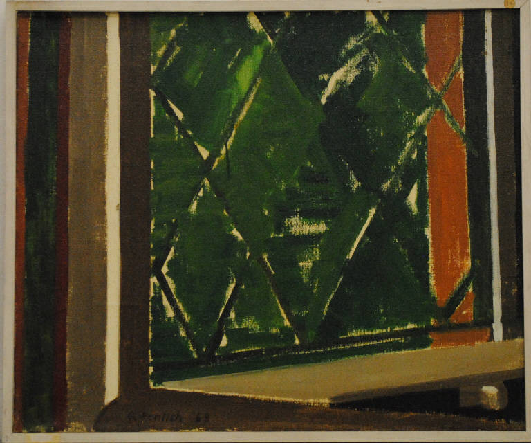 Interno e esterno 1, paesaggio (dipinto) di Pentich, Graziana (seconda metà sec. XX)
