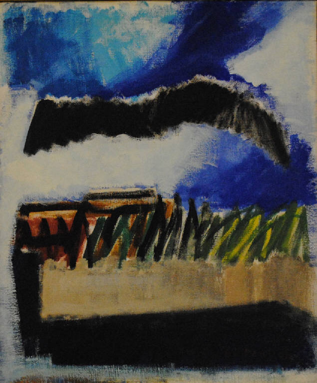Vetrata sul terrazzo (dipinto) di Pentich, Graziana (seconda metà sec. XX)