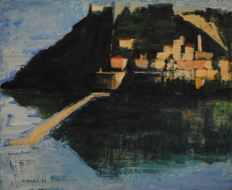 Montagna di Porto Ercole (dipinto) di Pentich, Graziana (terzo quarto sec. XX)