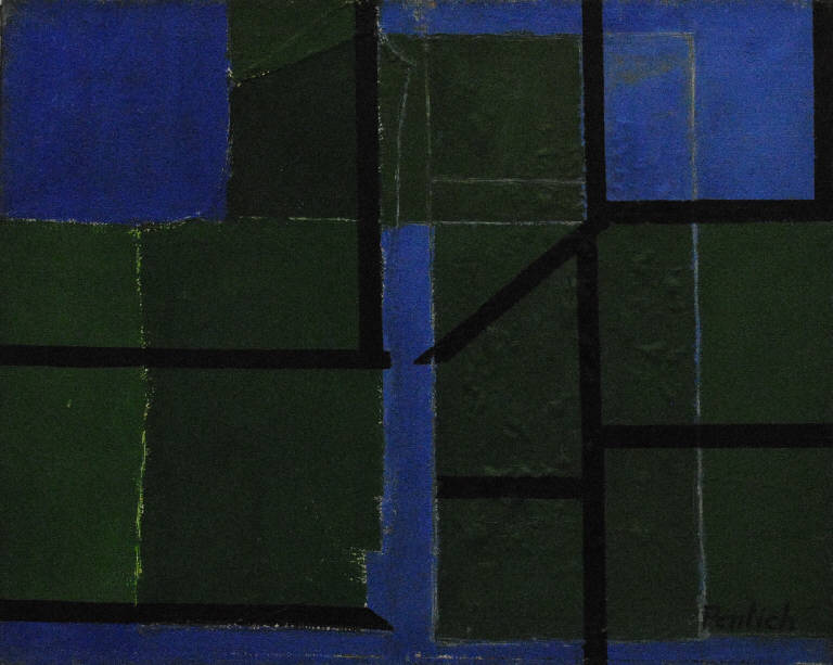 Piani verdi adiacenti (dipinto) di Pentich, Graziana (terzo quarto sec. XX)