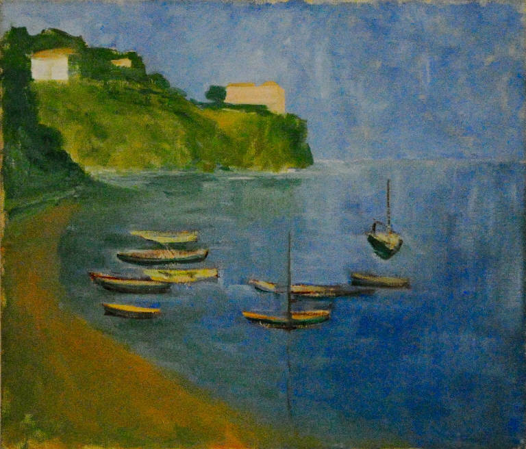 Marina meridionale, Mare (dipinto) di Pentich, Graziana (terzo quarto sec. XX)