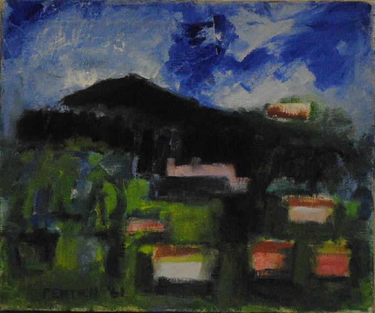 Monte Ceceri a Firenze 2 (dipinto) di Pentich, Graziana (terzo quarto sec. XX)