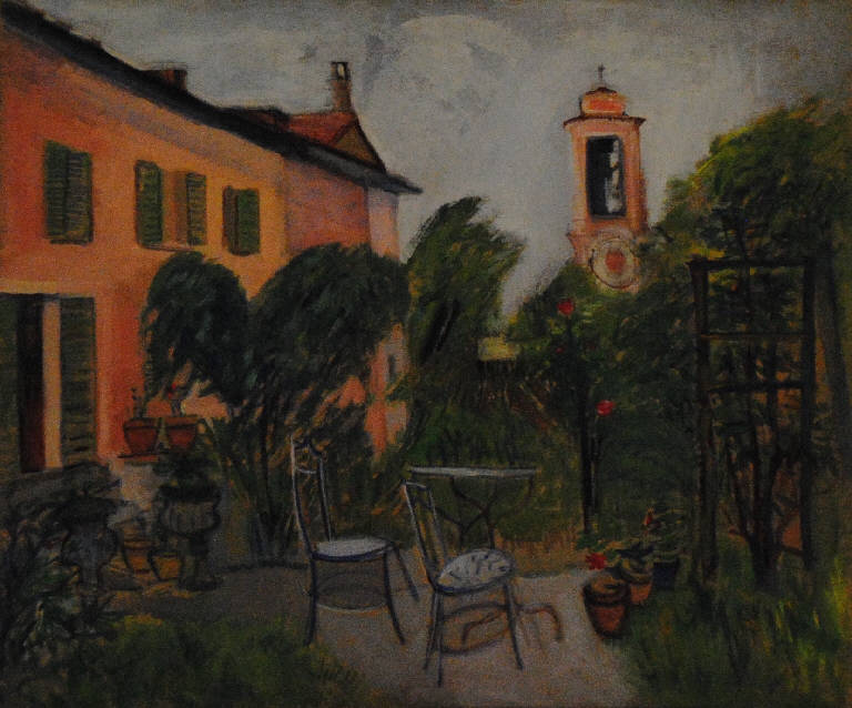 Il giardino a Ghirla (dipinto) di Pentich, Graziana (terzo quarto sec. XX)