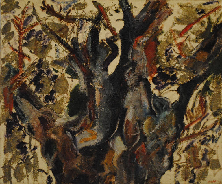 Studio d'albero (dipinto) di Vignozzi, Piero (seconda metà sec. XX)