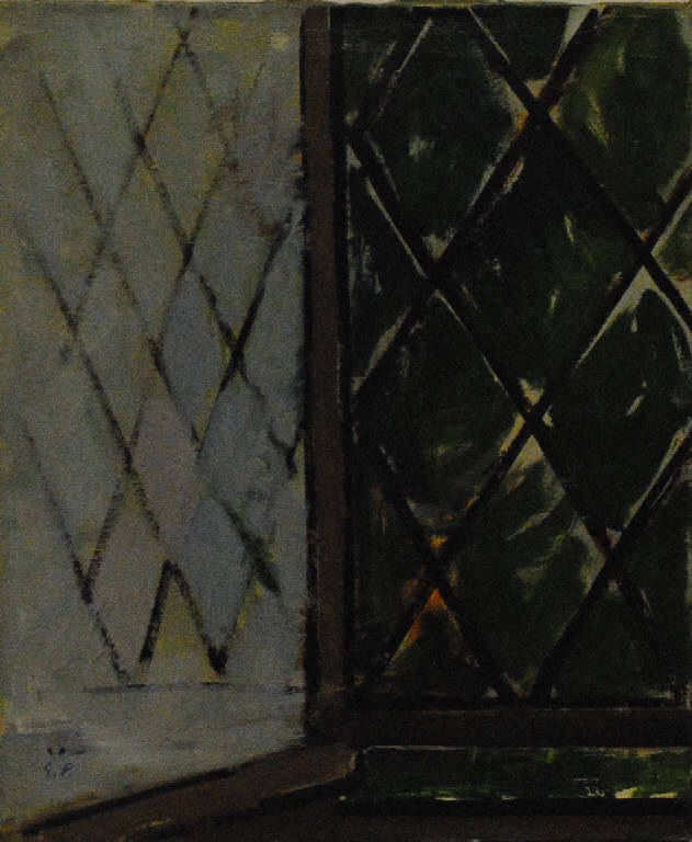 Finestra (studio di via Villa Ruffo) (dipinto) di Pentich, Graziana (terzo quarto sec. XX)