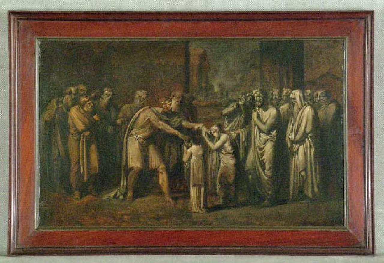 Edipo a Colono, edipo a colono (dipinto) di Bossi Giuseppe (inizio sec. XIX)