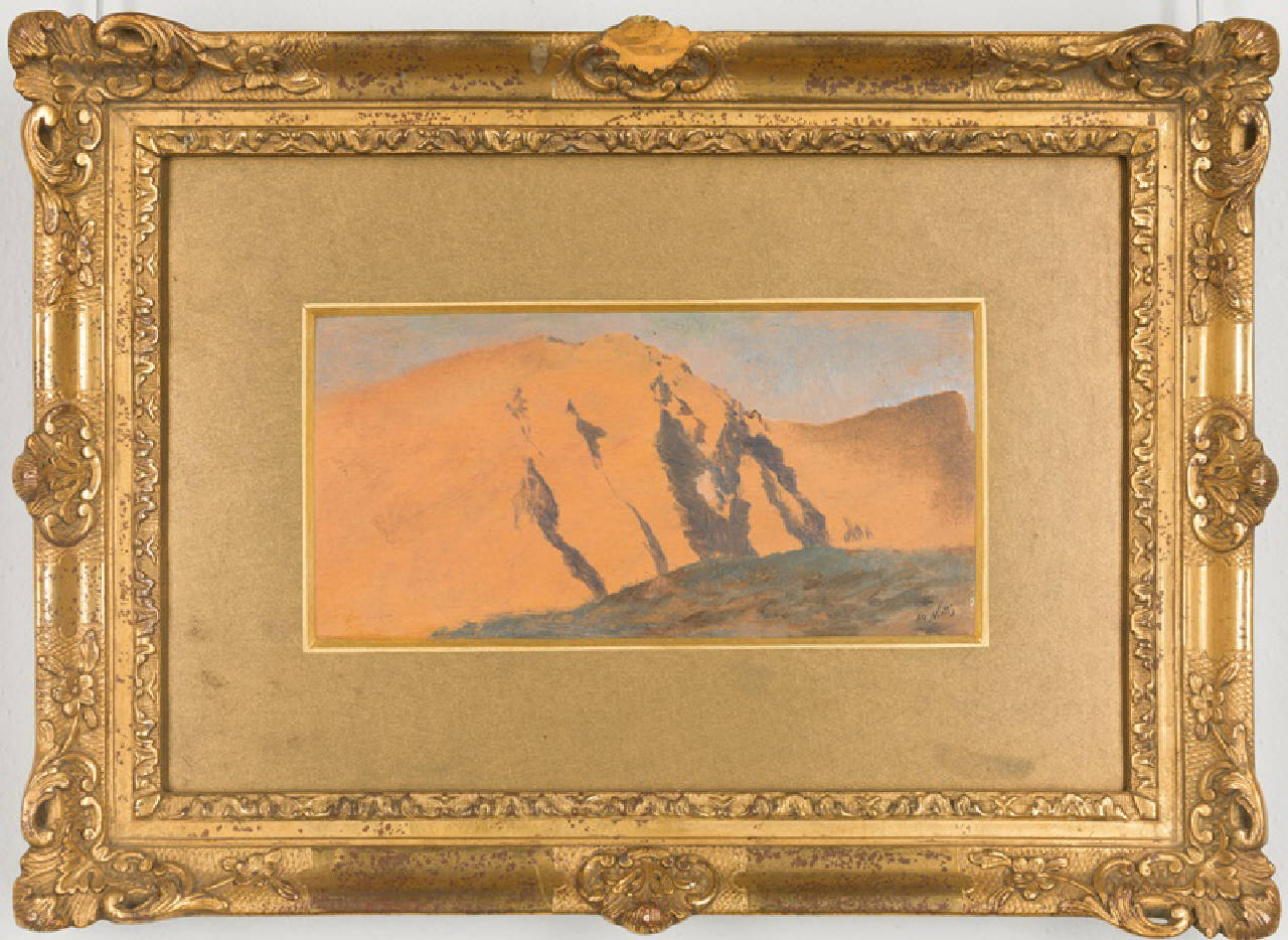 Sulle falde del Vesuvio, falde del vesuvio (dipinto) di De Nittis Giuseppe (terzo quarto sec. XIX)