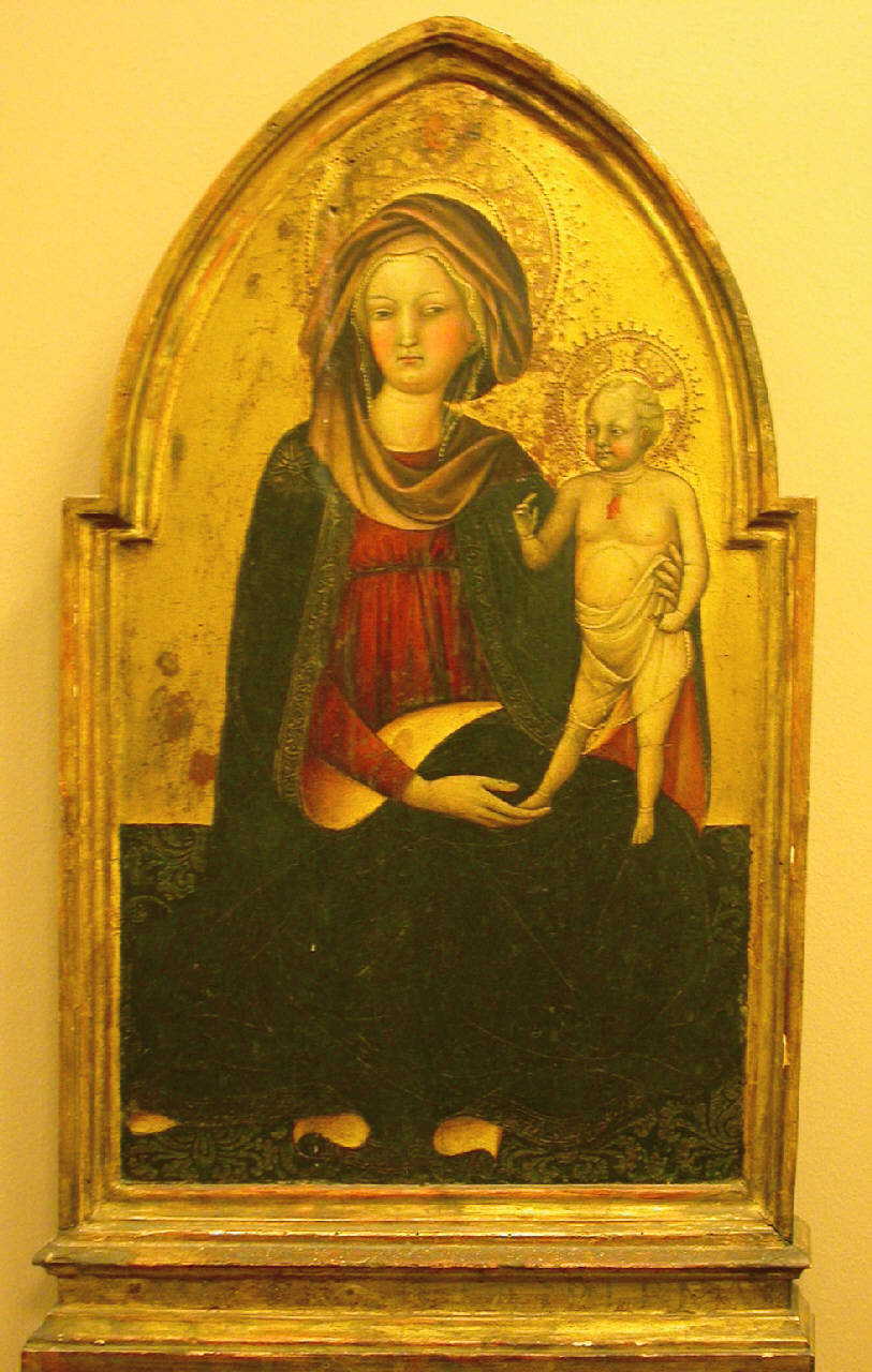 Madonna con il bambino, madonna con bambino (dipinto) di Pirez Alvaro (attribuito) (sec. XV)