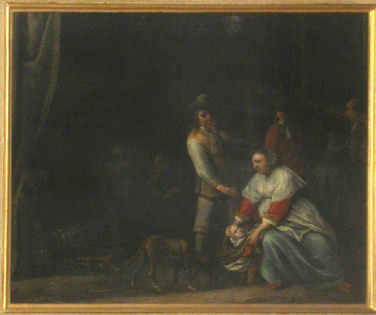Scena familiare (Sosta), famiglia (dipinto) di Palamedes Anthoine (sec. XVII)