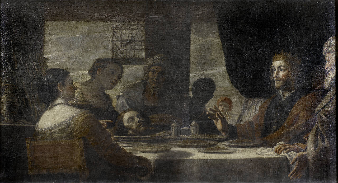 Il convito di Erode, cena in casa di erode (dipinto) di Preti Mattia (sec. XVII)