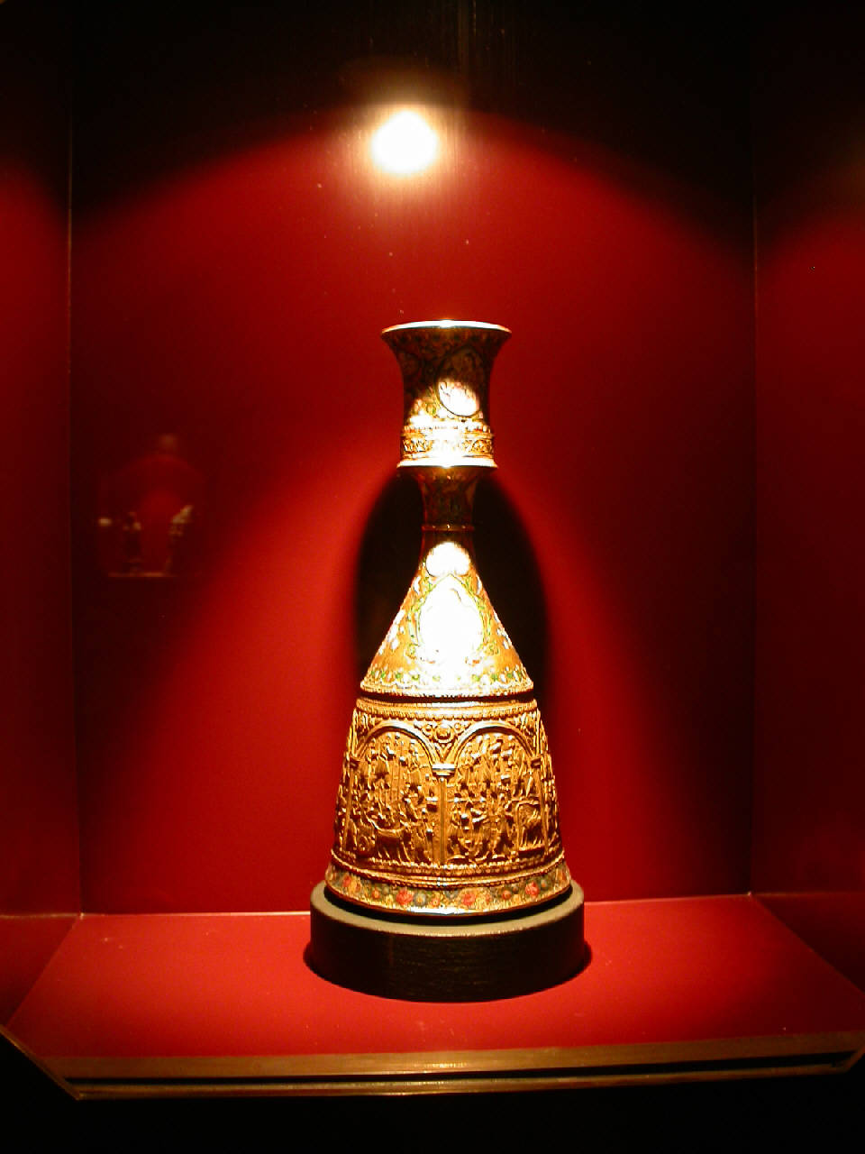 Narghilè, narghilè in metallo dorato e smaltato. (narghile') - arte persiana (sec. XVIII)