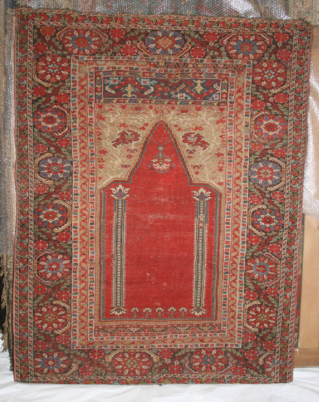 Tappeto da preghiera, tappeto da preghiera (tappeto) - arte persiana (sec. XVIII)