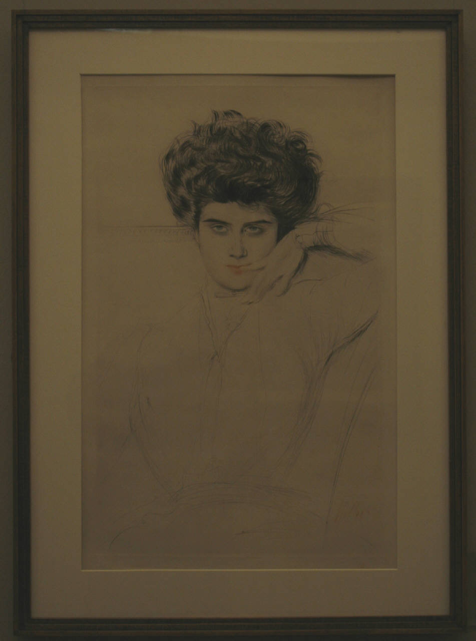 Hélène Helleu, ritratto femminile (stampa) di Helleu Paul-César (secc. XIX/ XX)
