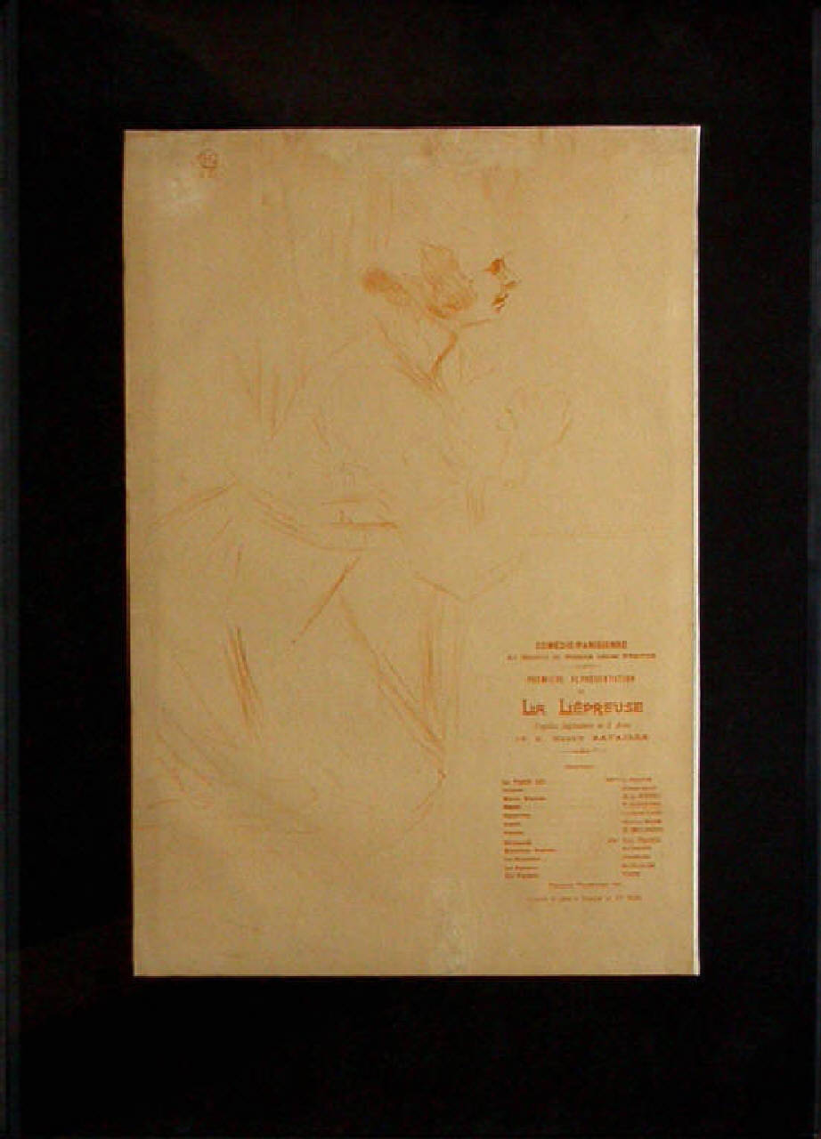 Programme pour La Lepreuse, programme pour la lepreuse (manifesto) di De Toulouse-Lautrec-Monfa Henri Marie Raymond (sec. XIX)