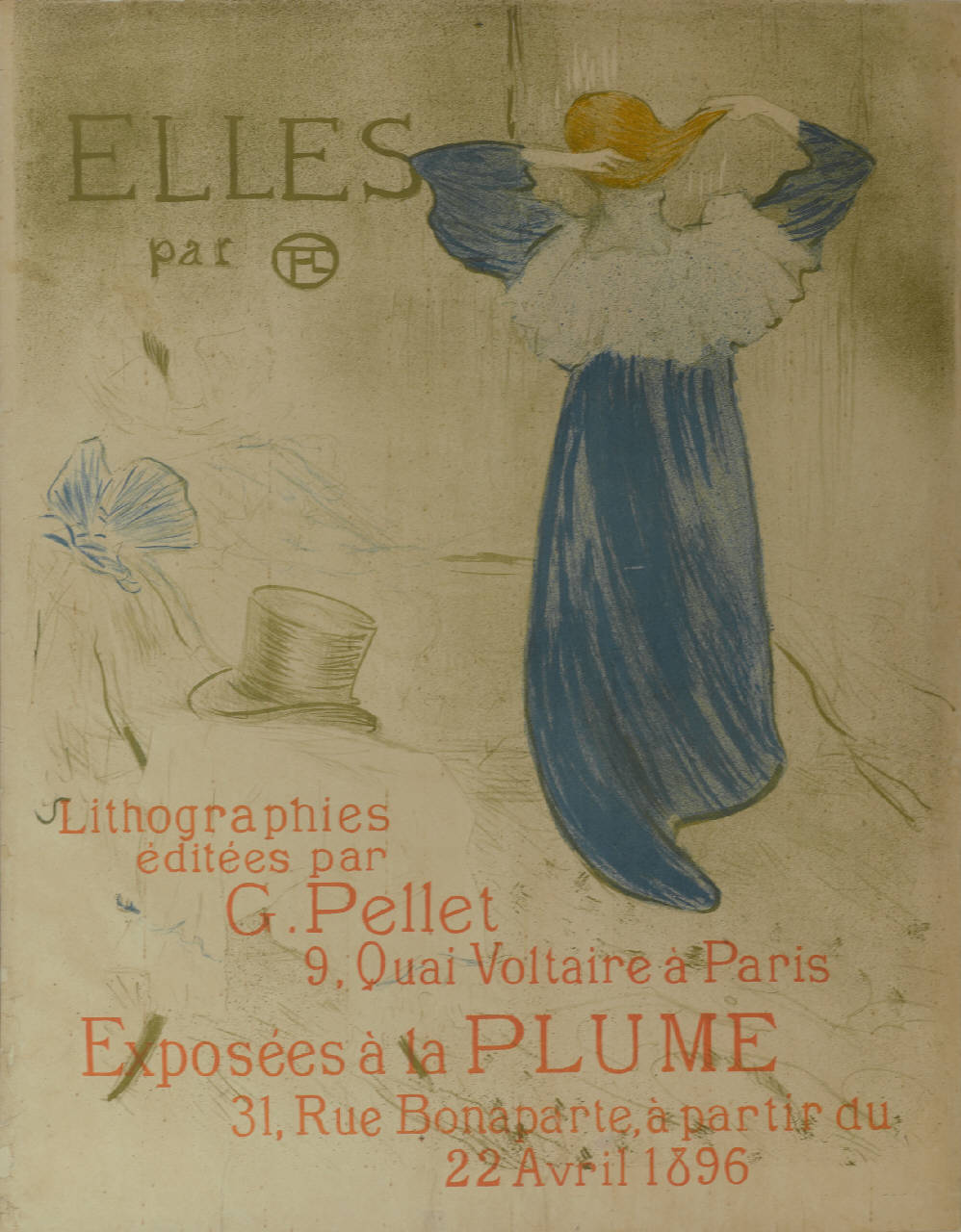 Elles, elles (manifesto) di De Toulouse-Lautrec-Monfa Henri Marie Raymond (sec. XIX)