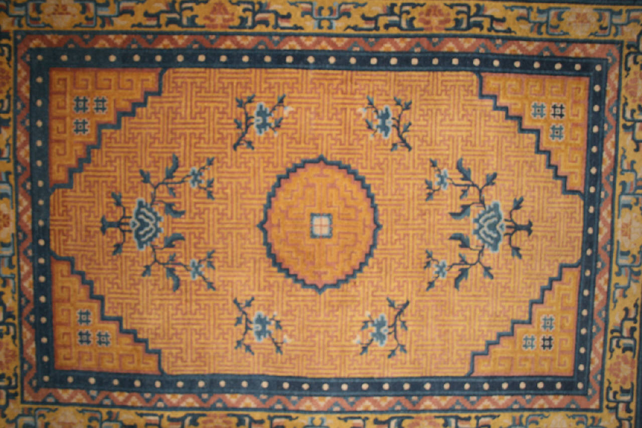 Tappeto di Tien - Tsin, tappeto (tappeto) - manifattura cinese, sec. XIX (sec. XIX)