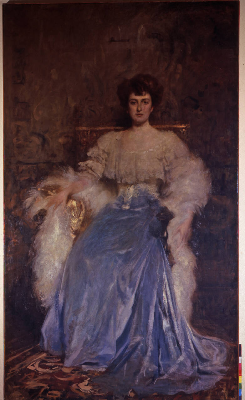 Ritratto della Signora Giannina Castelli (dipinto) di Tallone Cesare (1908 - 1908)