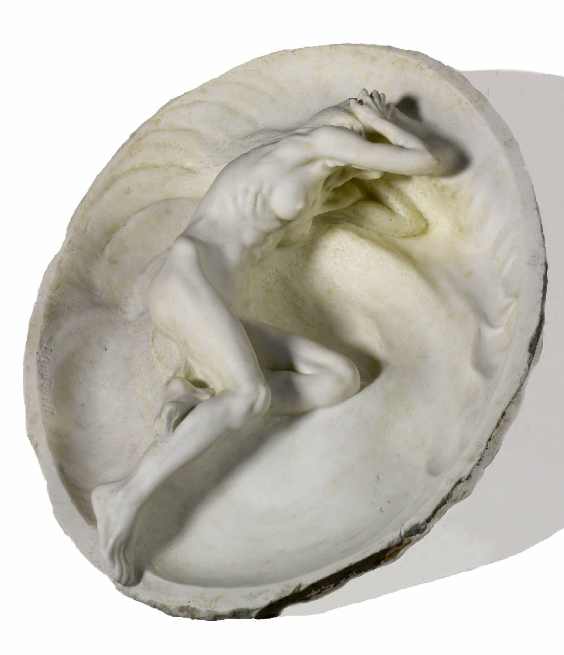 Dolore, figura femminile nuda (rilievo) di Quadrelli Emilio (fine/inizio secc. XIX/ XX)