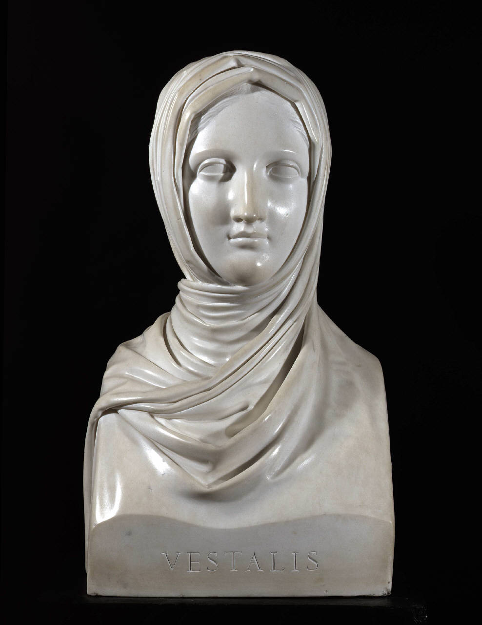 Vestale, busto di donna/ vestale (testa) di Canova Antonio (primo quarto sec. XIX)