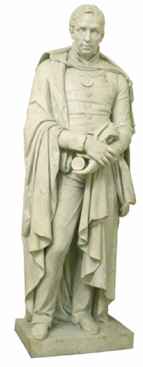 Luigi Manfredini, ritratto di luigi manfredini (statua) di Manfredini Gaetano (secondo quarto sec. XIX)