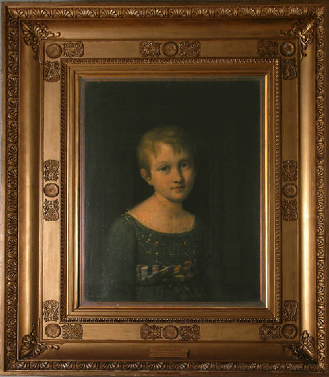 Ritratto della principessina Giuseppina Massimiliana de Beauharnais, ritratto di giuseppina massimiliana de beauharnais bambina (dipinto) di Serangeli Gioacchino (fine/inizio secc. XVIII/ XIX)