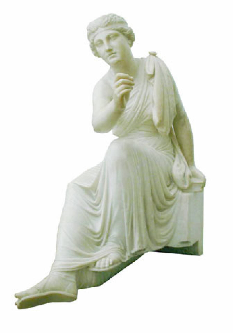 Figura allegorica (La Storia), donna in abiti classicheggianti, seduta con un libro nella mano sinistra (statua) di Spalla Giacomo (primo quarto sec. XIX)