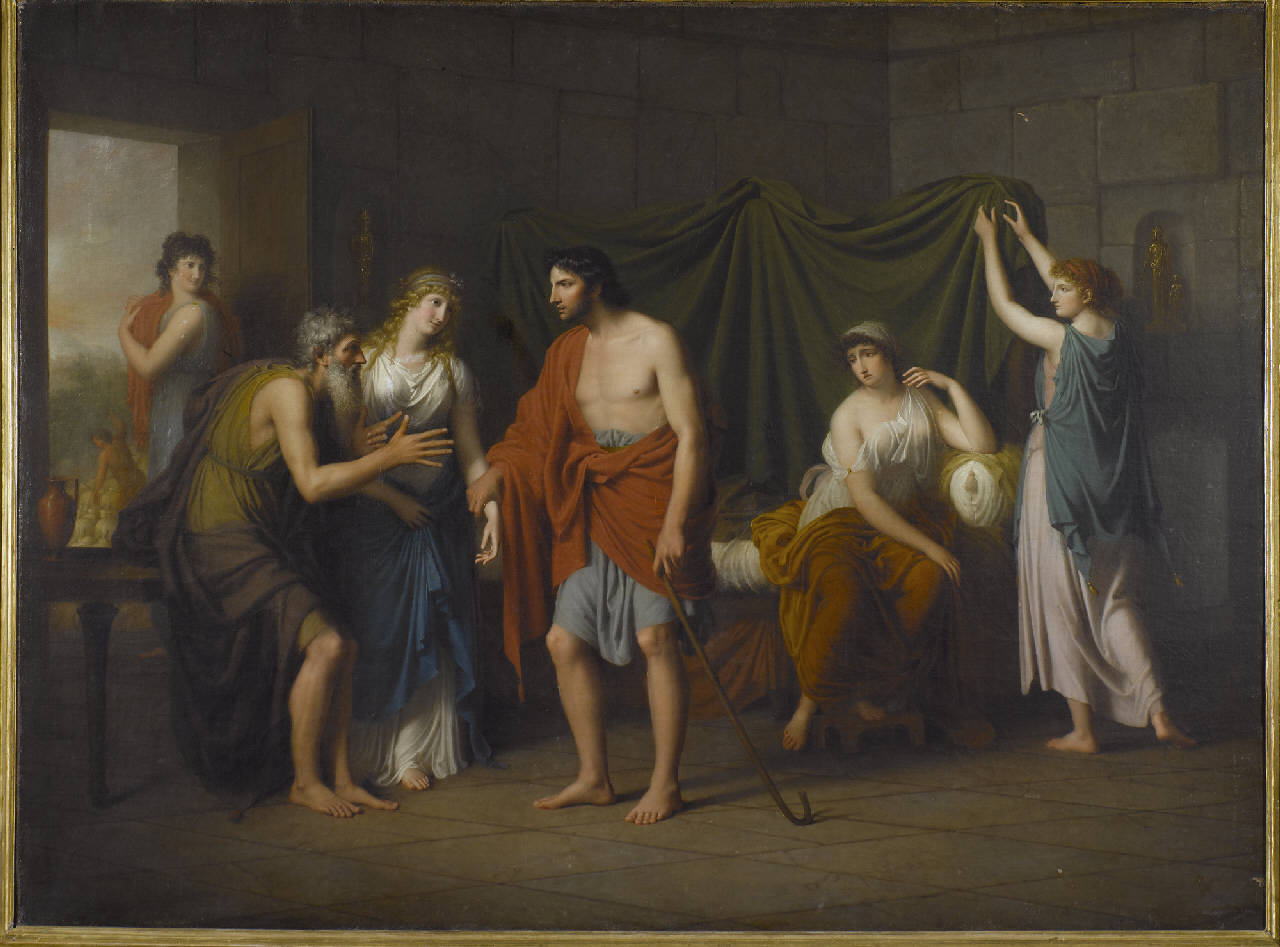 Giacobbe chiede in sposa Rachele, Giacobbe e Rachele (dipinto) di Landi Gaspare (fine sec. XVIII)