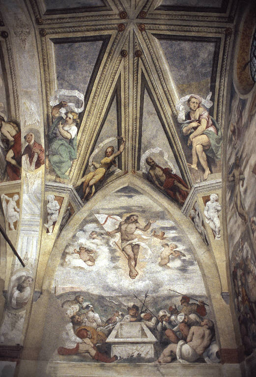 Storie di Cristo, Sibille, Profeti (dipinto murale) di Romanino, Girolamo (secondo quarto sec. XVI)