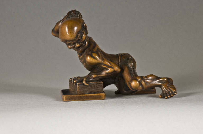 Cacciatore di topi, Uomo e animale (scultura) di Rokko (terzo quarto sec. XIX)