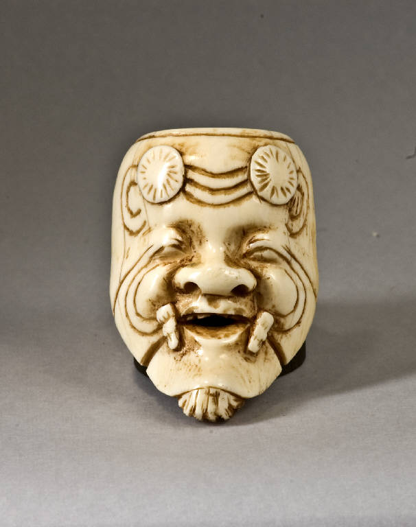 Maschera di Okina, MASCHERA (scultura) - ambito giapponese (sec. XIX)