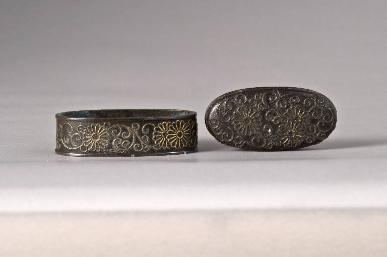 Fuchi kashira, OGGETTI (scultura) - ambito giapponese (sec. XIX)