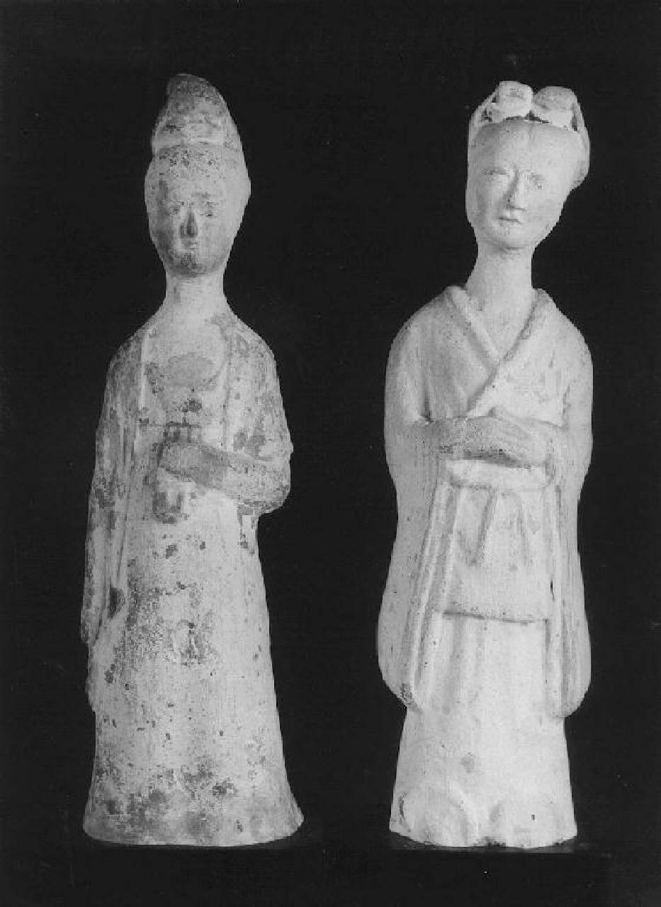 Attendente donna (statuetta) - Manifattura cinese (secc. VII/ X)