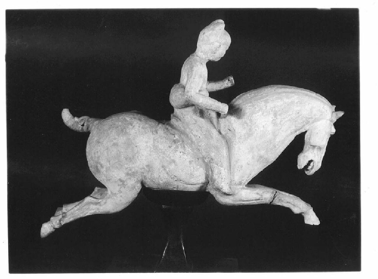 Giocatore di polo (statuetta) - Manifattura cinese (secc. VII/ X)