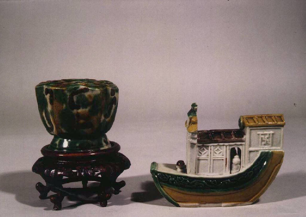 Imbarcazione (casa galleggiante?) (statuetta) - Manifattura cinese (secc. XVII/ XVIII)