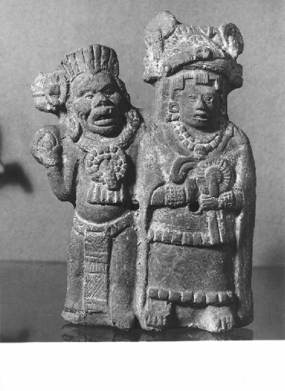 Coppia di figure stanti (statuetta) - Manifattura Maya (secc. III/ X)