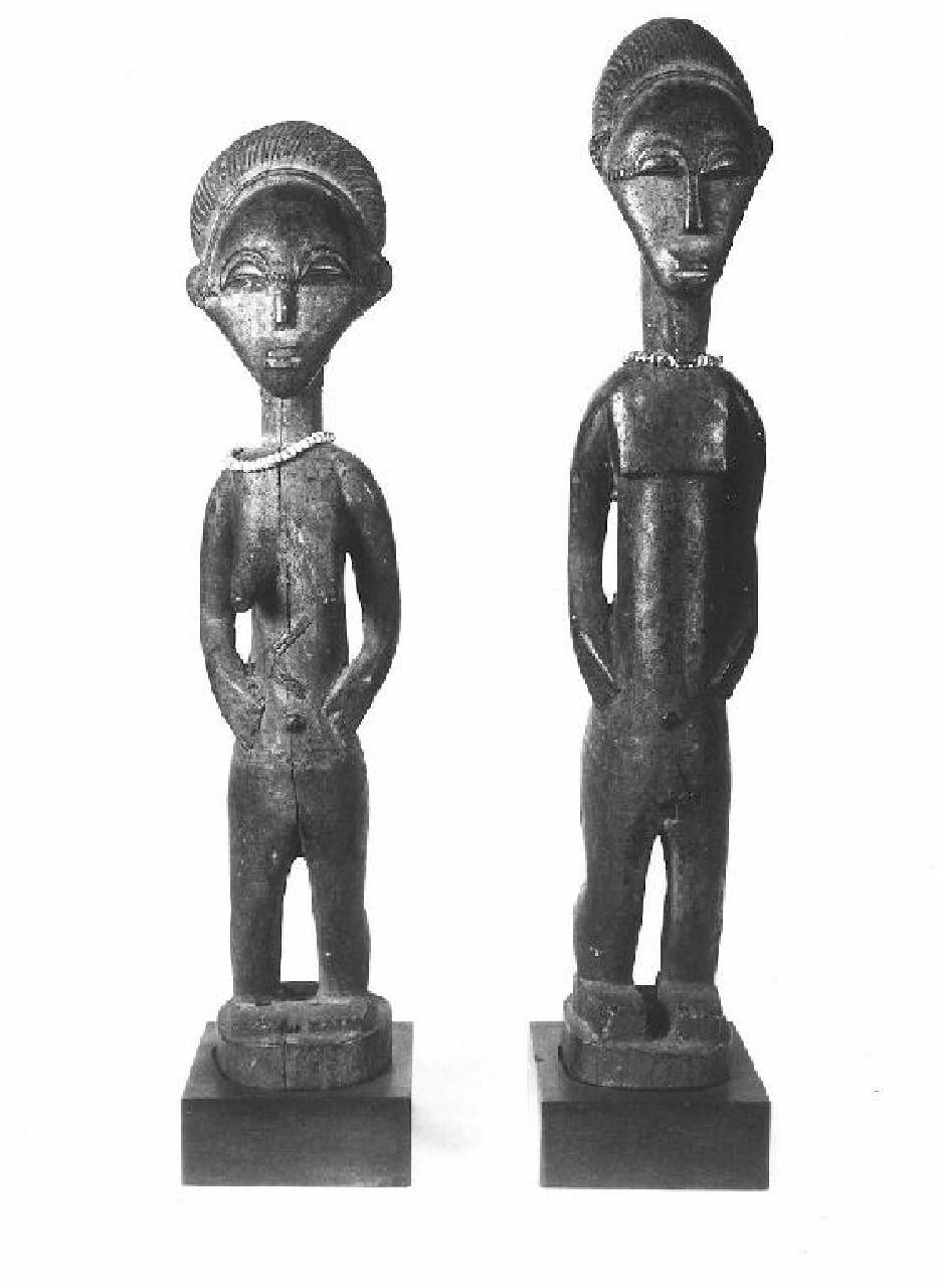 figura maschile (statuetta) - Manifattura Baulé, Costa d'Avorio (secc. XIX/ XX)