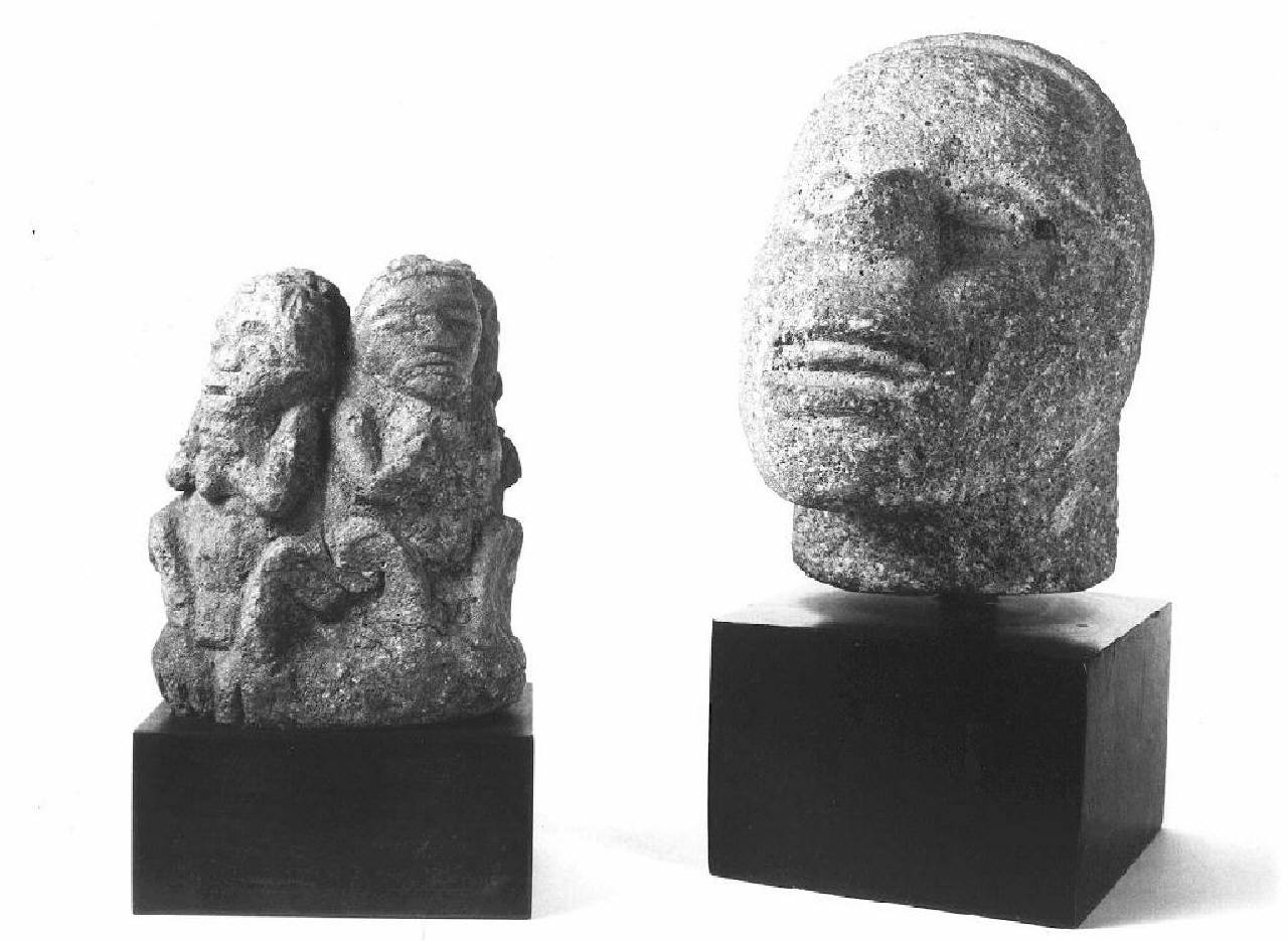 Testa antropomorfa (testa) - Manifattura Azteca, Messico (secc. XIII/ XVI)
