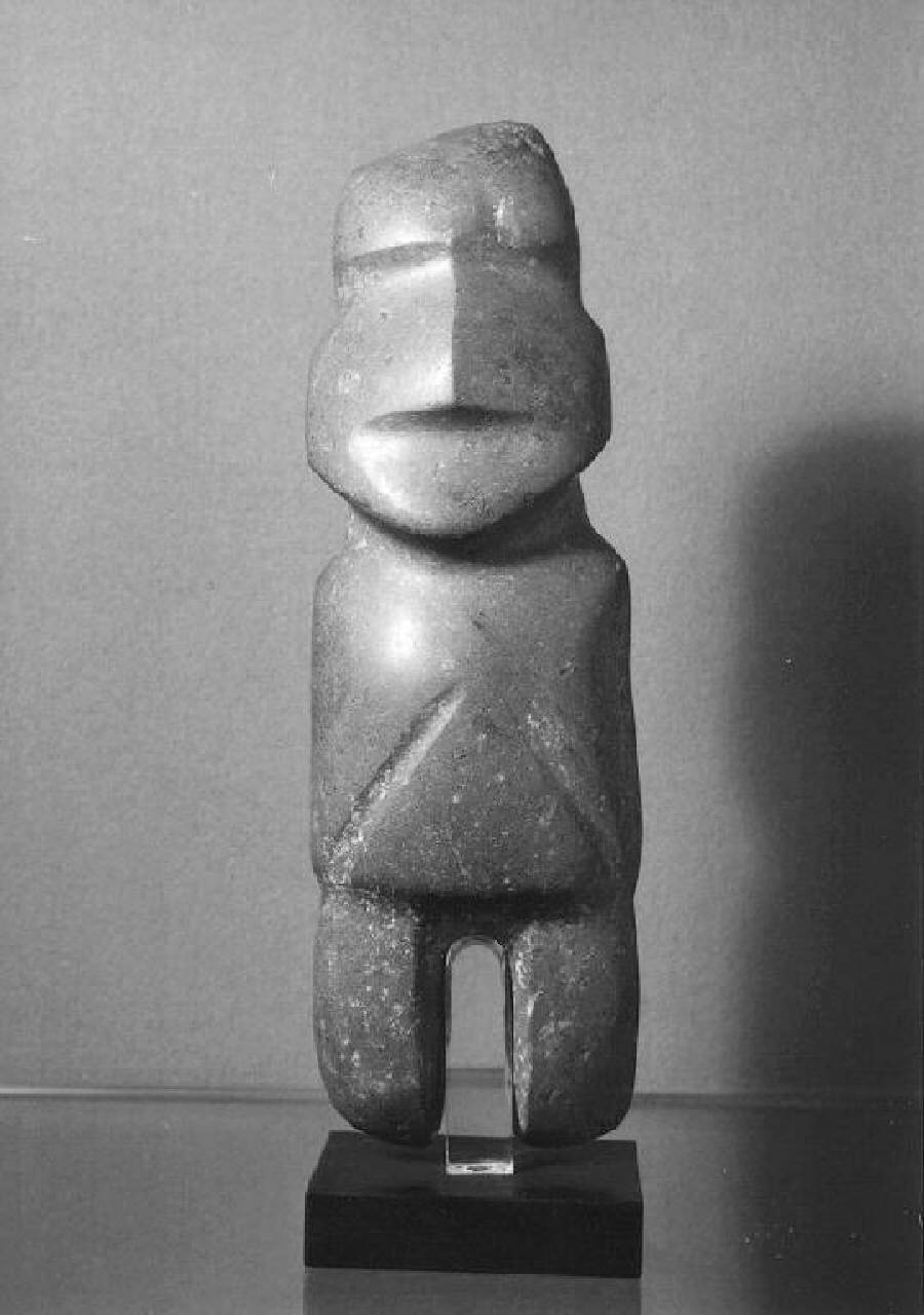 figura antropomorfa (statuetta) - Manifattura Mezcala, Messico occidentale (Guerrero (secc. XVI/ IV a.C)