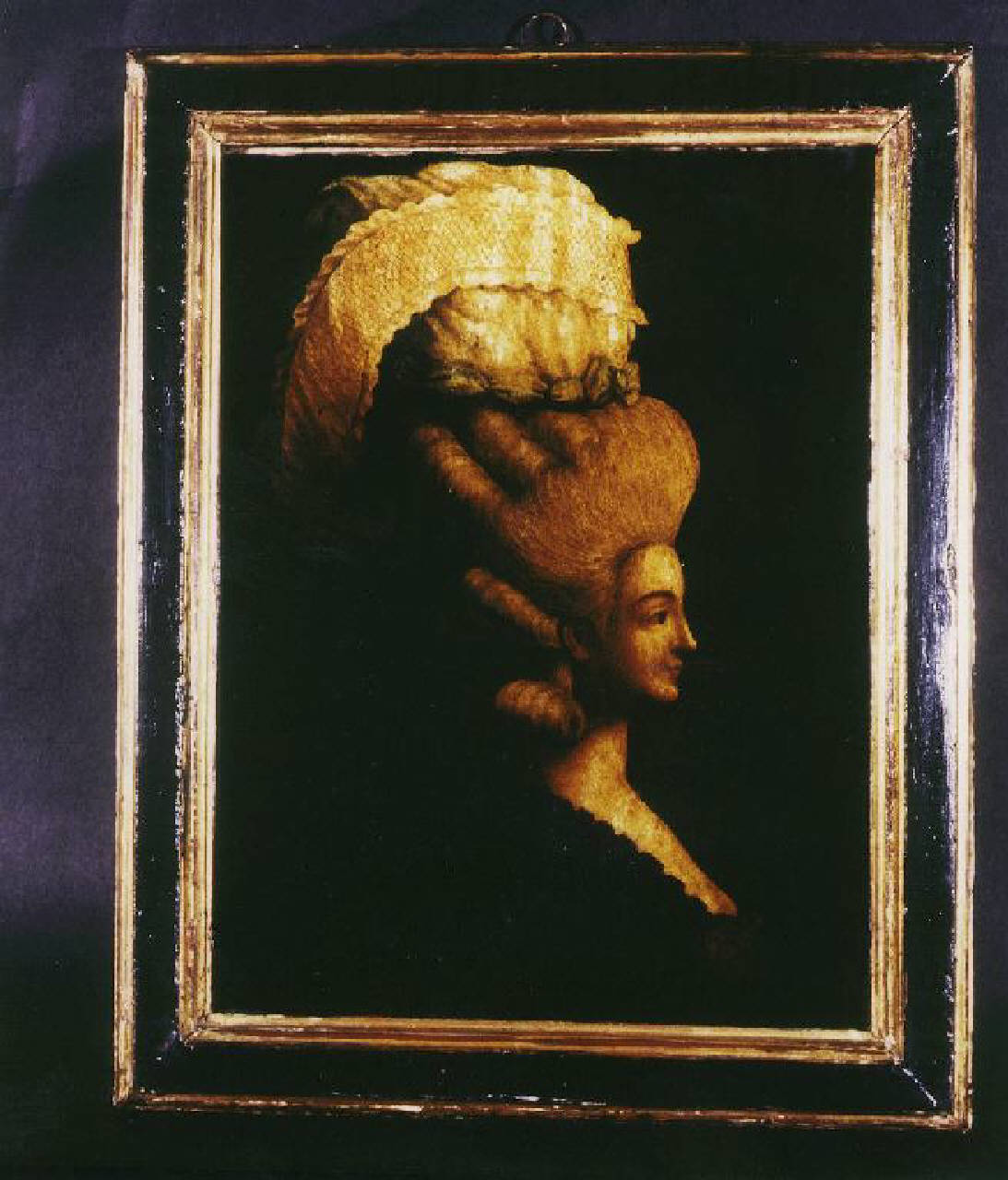 ritratto di signora (stampa su vetro) - Ambito inglese (fine sec. XVIII)