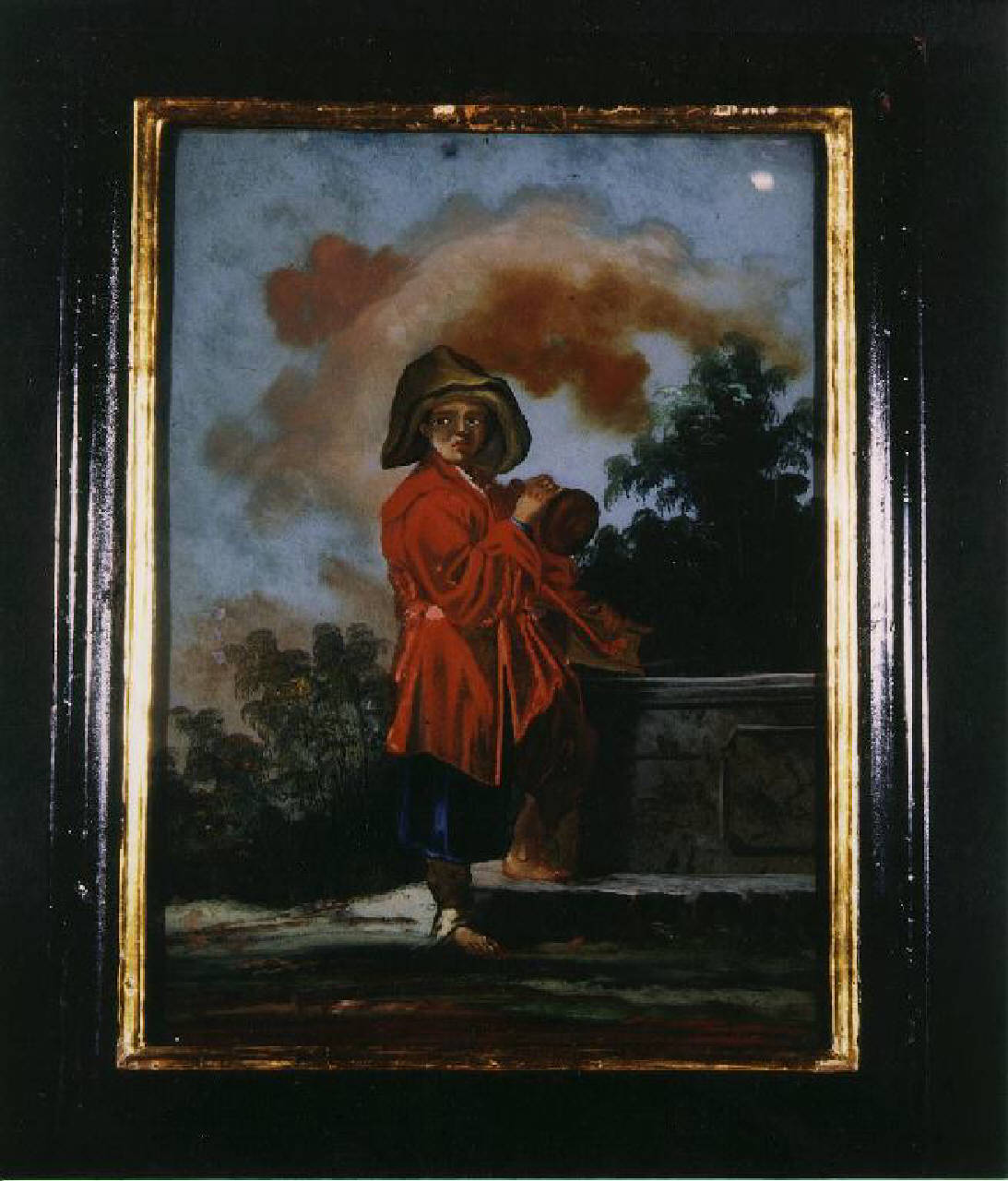 Giovane venditore ambulante presso un pozzo (dipinto) - Ambito dell'Italia Settentrionale (metà sec. XVIII)