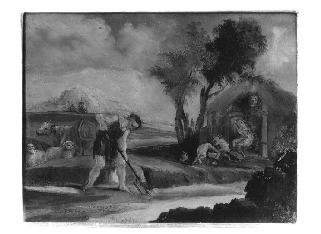 Noè pianta la vigna (dipinto) - Ambito veneziano (fine sec. XVIII)