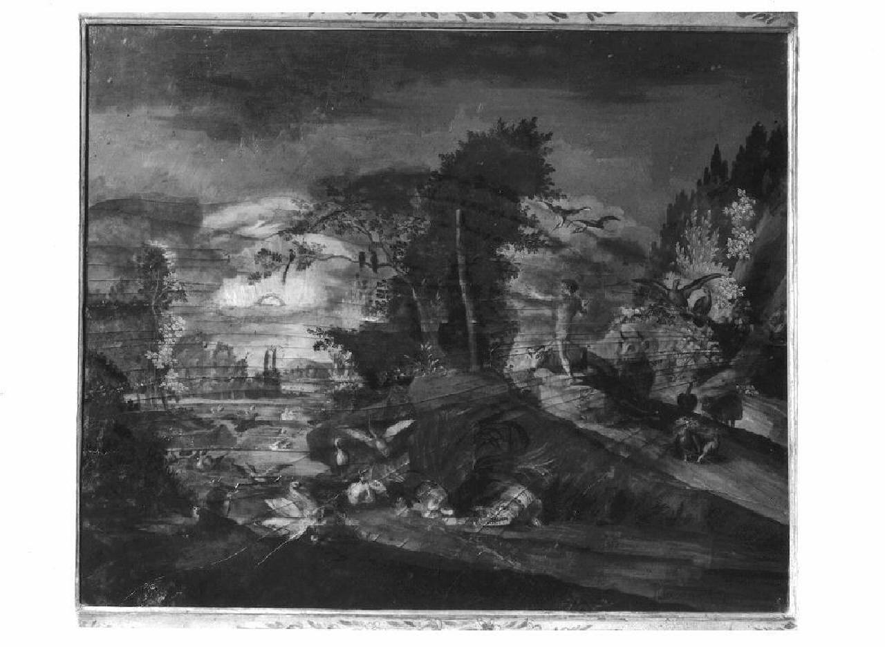 Adamo nel paradiso terrestre (Creazione di Adamo?) (dipinto) - Ambito veneziano (metà sec. XVIII)