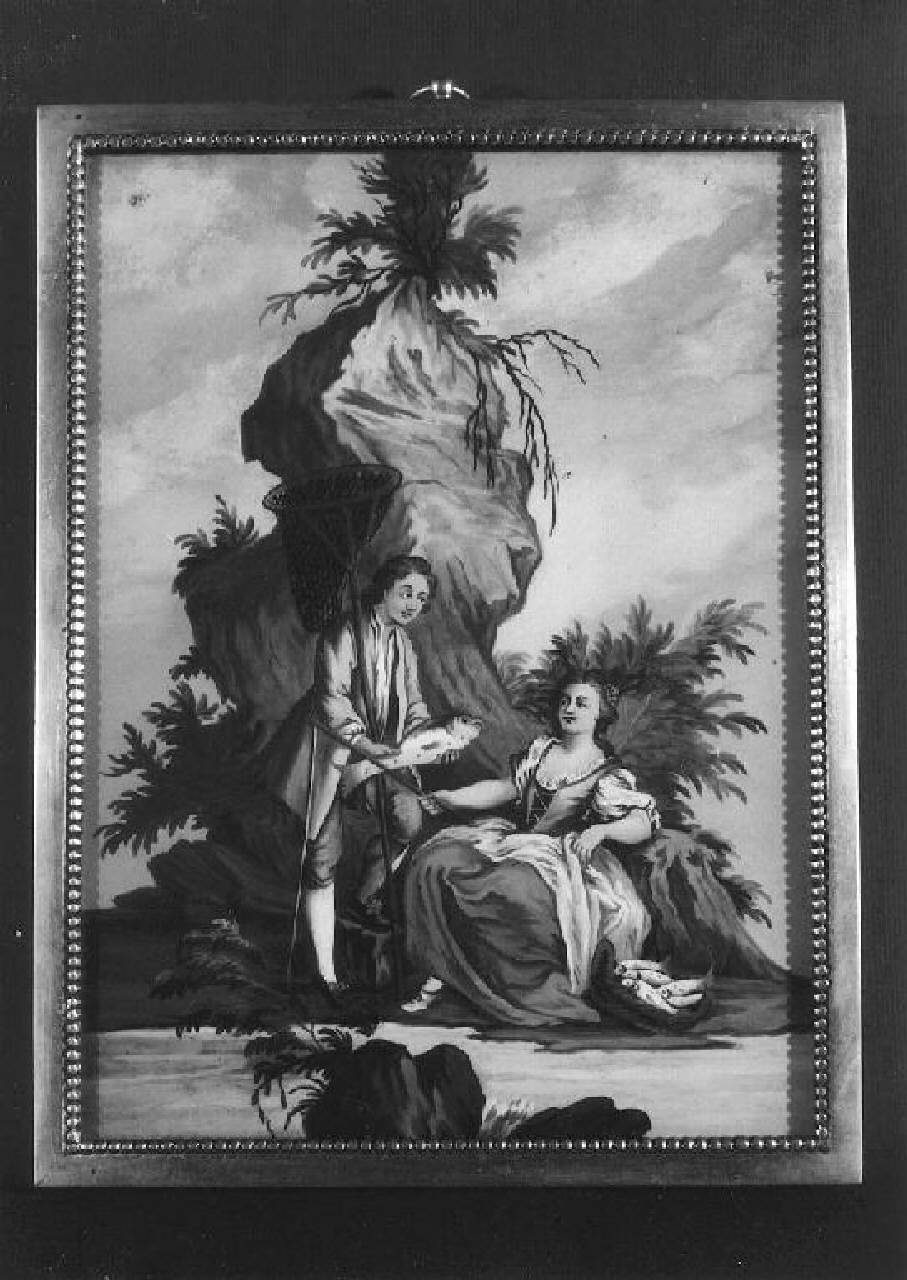 Scena galante (dipinto) - Ambito veneziano (metà sec. XVIII)