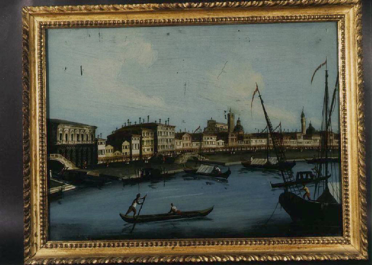 Il Bacino di San Marco davanti alla riva Schiavoni (dipinto) - Ambito veneziano (sec. XVIII)
