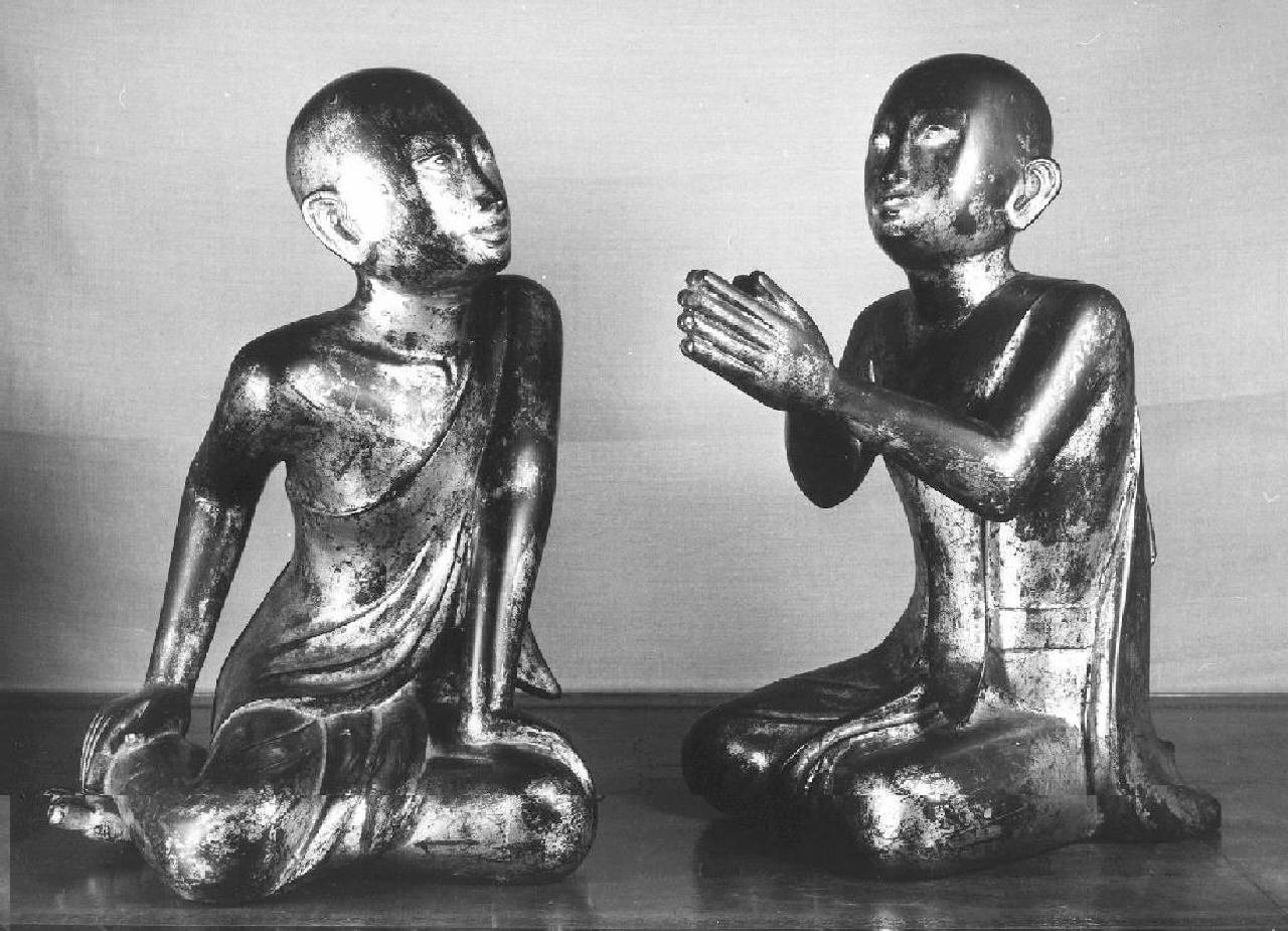 Monaco buddhista (statua) - Manifattura thailandese (fine sec. XIX)