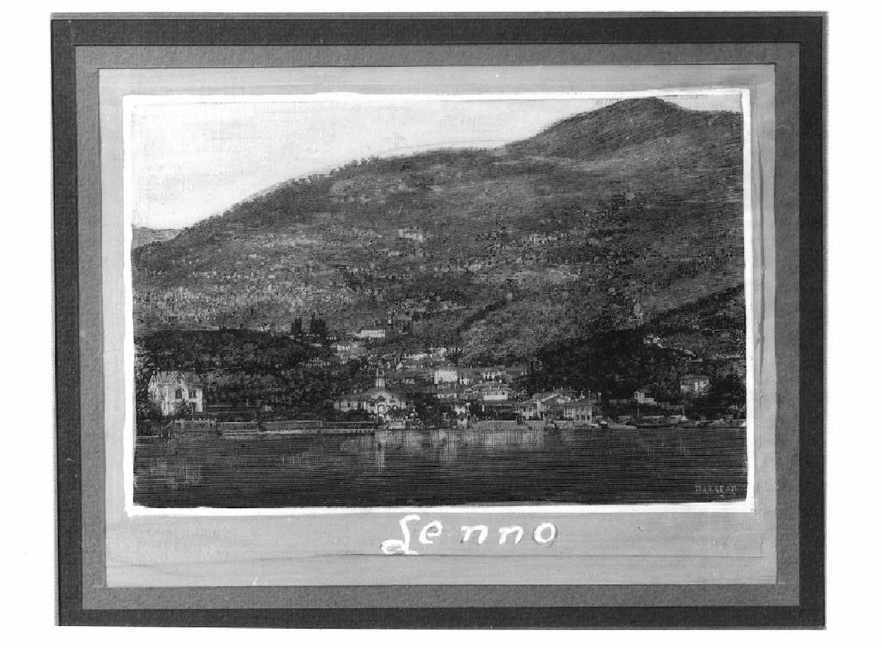 veduta del lago di Como, Lenno. (stampa) di Barberis (Ultimo quarto sec. XIX)