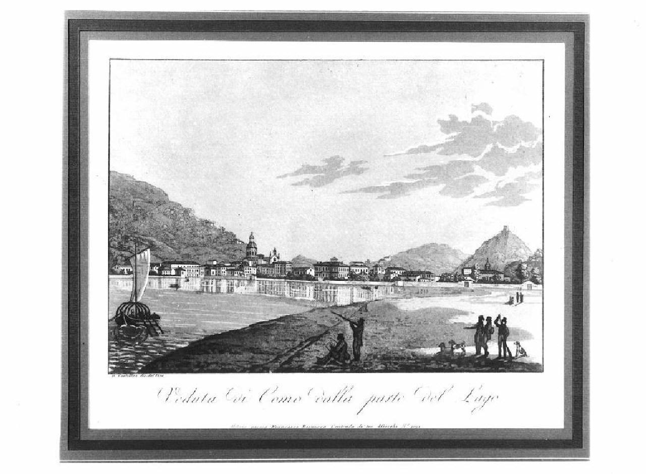 veduta del lago di Como, Como. (stampa) di Castellini C. (Prima metà sec. XIX)