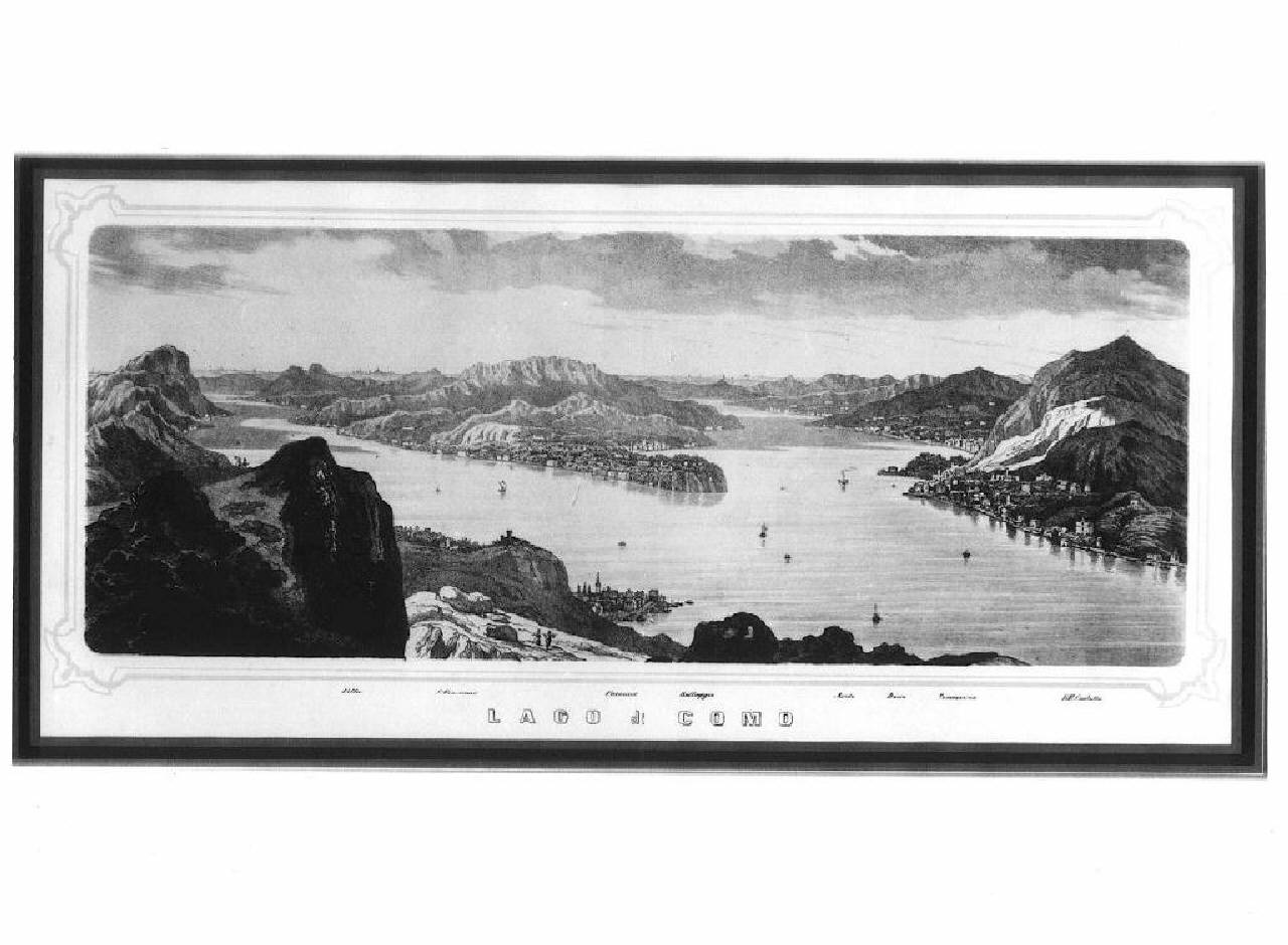 veduta del Lago di Como (stampa) - Ambito lombardo (Seconda metà sec. XIX)