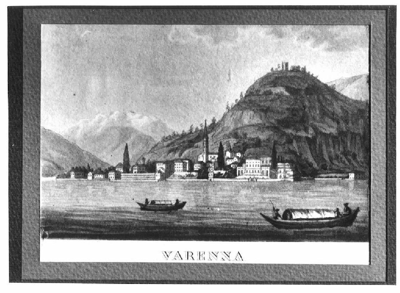 veduta del Lago di Como, Varenna. (stampa) - Ambito lombardo (sec. XIX)