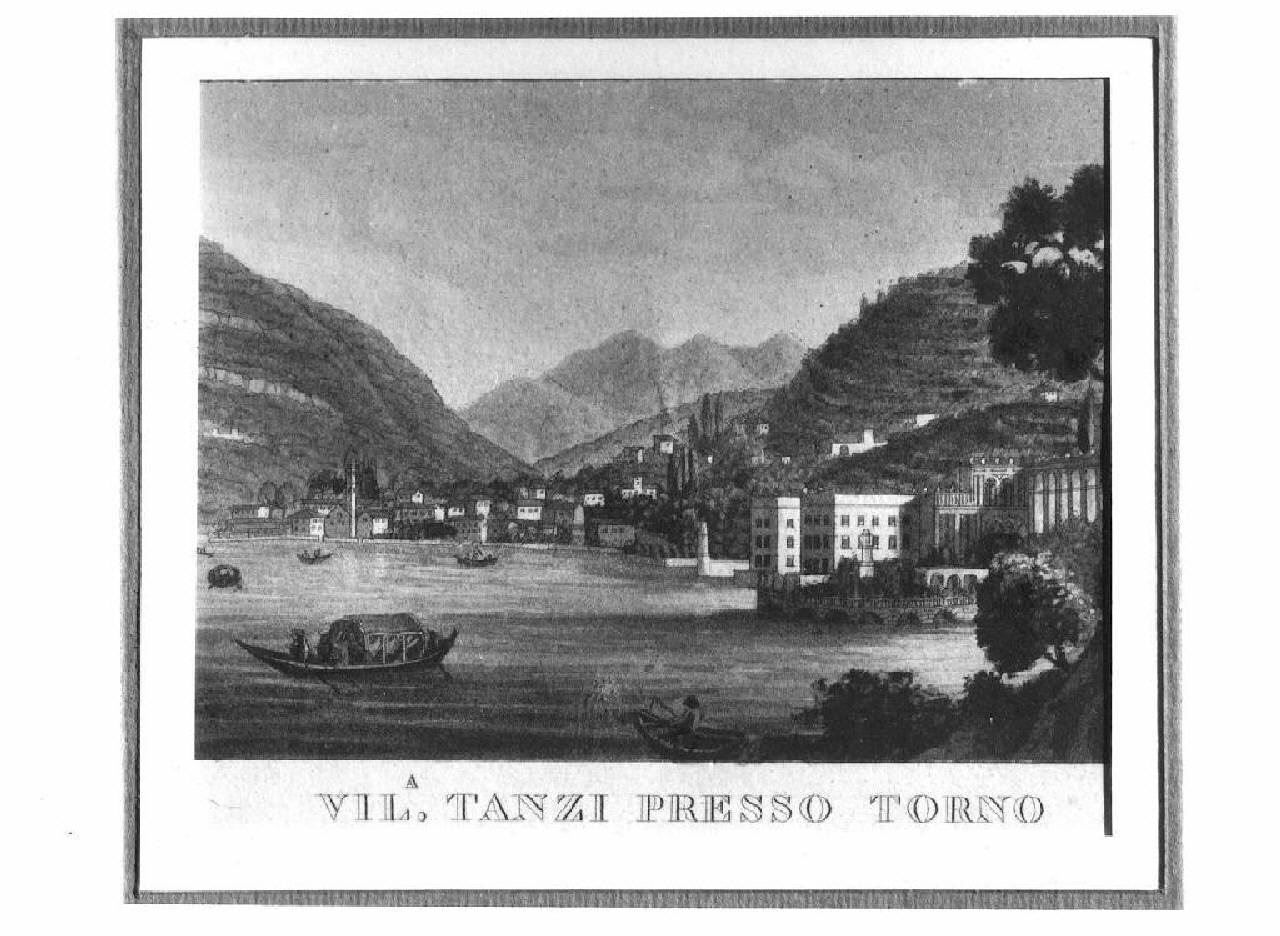 veduta del lago di Como, Torno. (stampa) - Ambito lombardo (sec. XIX)